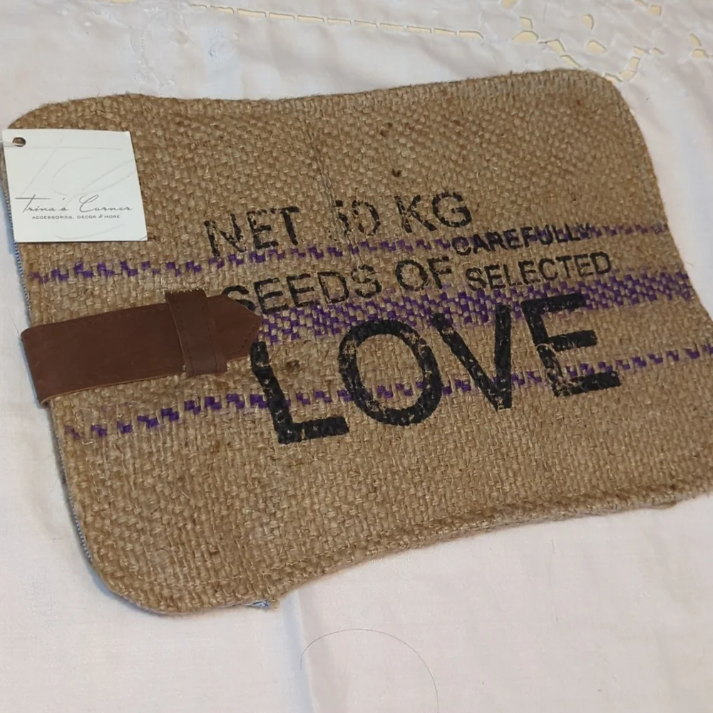 Rustic Brown and Purple Tablet Sleeve